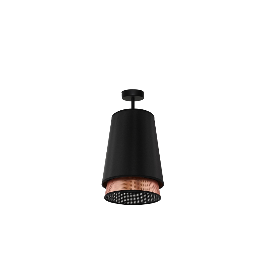 Duolla - Lestenec BELL SHINY 1xE27/15W/230V pr. 25 cm črna/baker