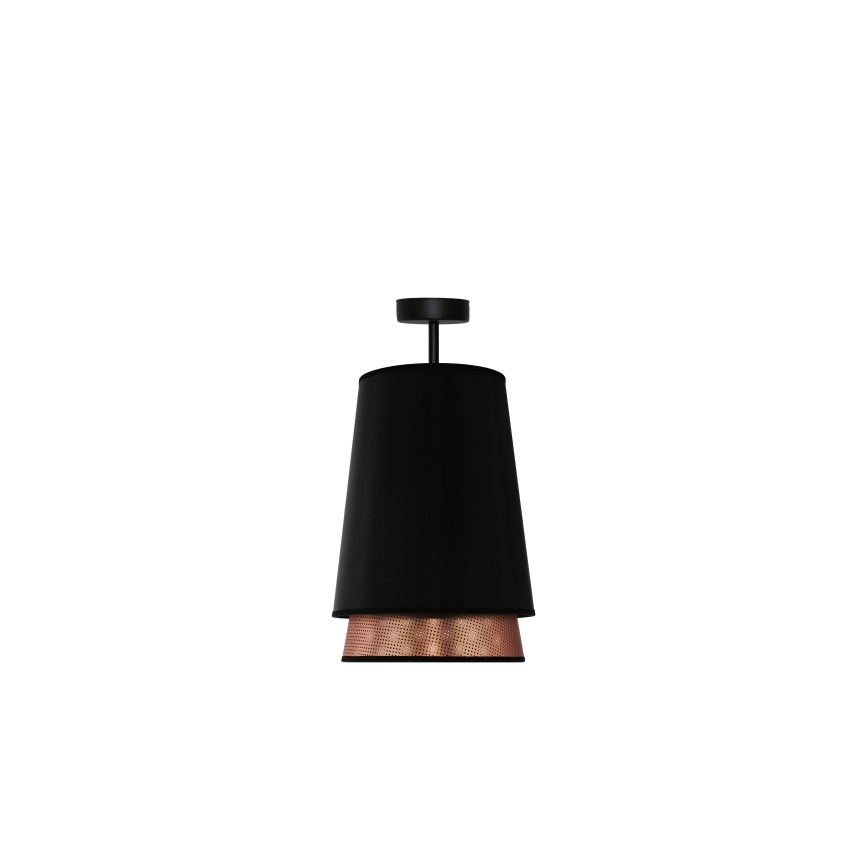 Duolla - Lestenec BELL SHINY 1xE27/15W/230V pr. 25 cm črna/baker