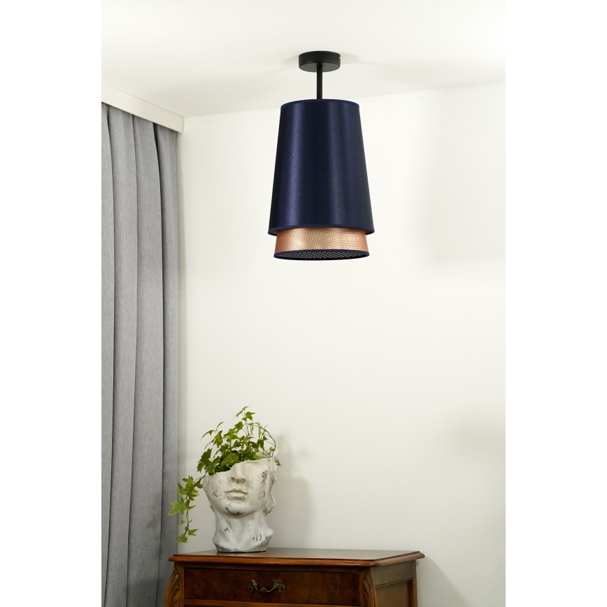 Duolla - Lestenec BELL SHINY 1xE27/15W/230V pr. 25 cm modra/baker