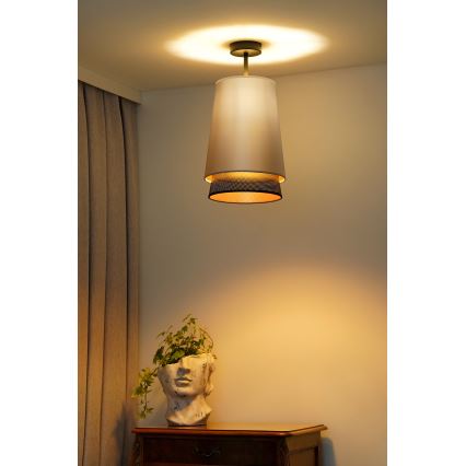 Duolla - Lestenec BELL SHINY 1xE27/15W/230V pr. 25 cm srebrna/črna