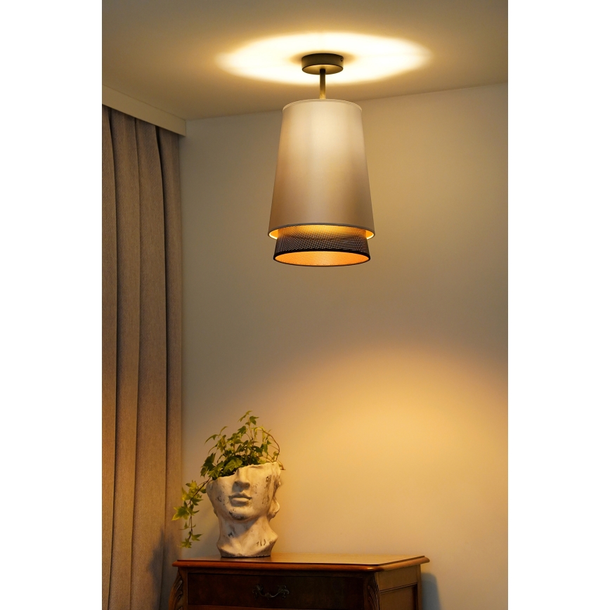Duolla - Lestenec BELL SHINY 1xE27/15W/230V pr. 25 cm srebrna/črna