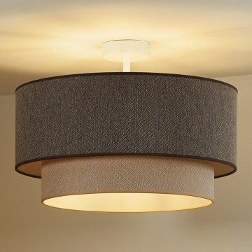 Duolla - Lestenec BOHO ECO RECYCLING 1xE27/15W/230V pr. 45 cm rjava/krem barva