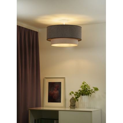 Duolla - Lestenec BOHO ECO RECYCLING 1xE27/15W/230V pr. 45 cm rjava/krem barva