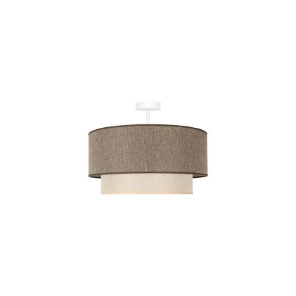 Duolla - Lestenec BOHO ECO RECYCLING 1xE27/15W/230V pr. 45 cm rjava/krem barva