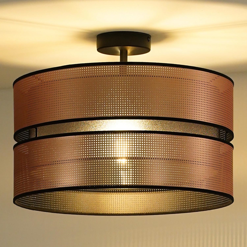 Duolla - Lestenec COPPER SHINY 1xE27/15W/230V pr. 40 cm baker/črna