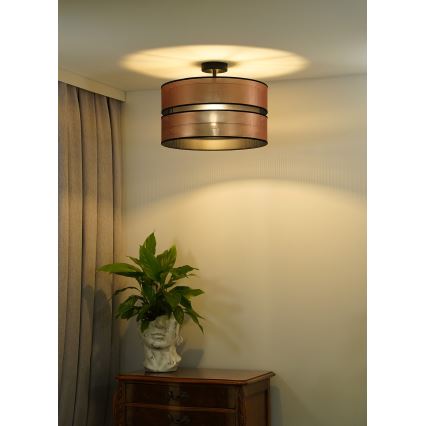 Duolla - Lestenec COPPER SHINY 1xE27/15W/230V pr. 40 cm baker/črna