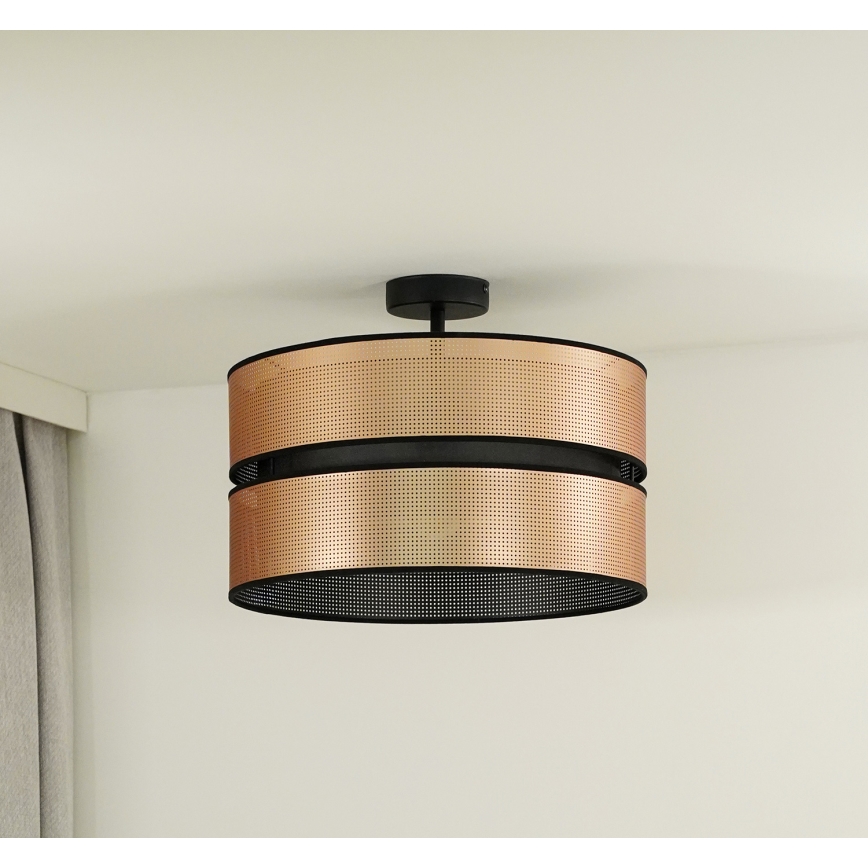 Duolla - Lestenec COPPER SHINY 1xE27/15W/230V pr. 40 cm baker/črna