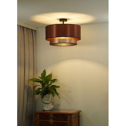 Duolla - Lestenec COPPER SHINY 1xE27/15W/230V pr. 45 cm baker