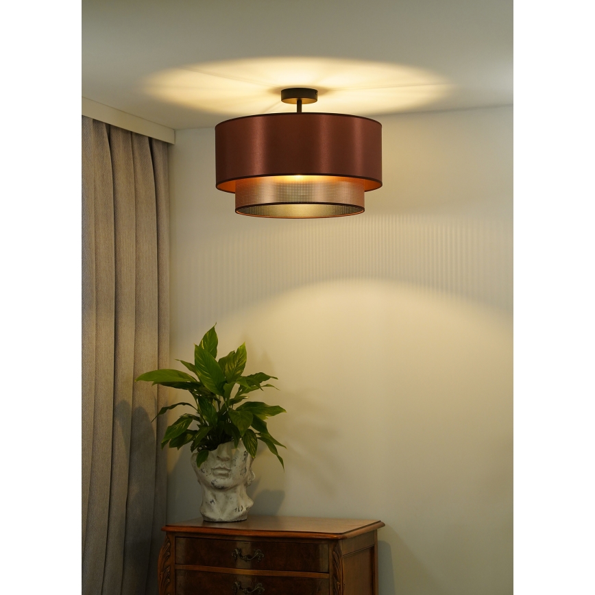 Duolla - Lestenec COPPER SHINY 1xE27/15W/230V pr. 45 cm baker