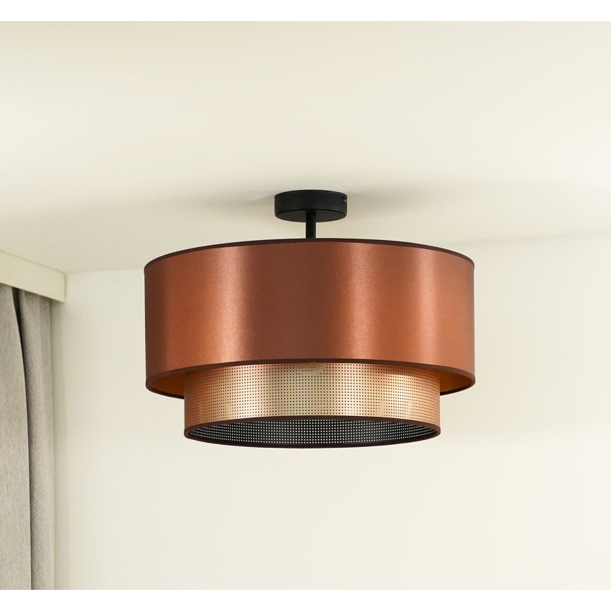 Duolla - Lestenec COPPER SHINY 1xE27/15W/230V pr. 45 cm baker