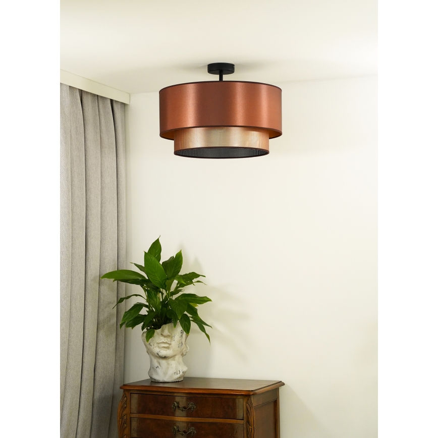 Duolla - Lestenec COPPER SHINY 1xE27/15W/230V pr. 45 cm baker