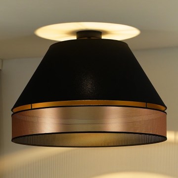 Duolla - Lestenec COPPER SHINY 1xE27/15W/230V pr. 60 cm črna/baker