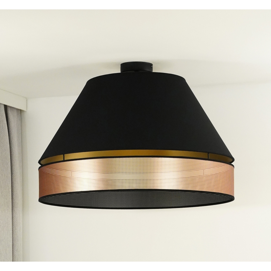 Duolla - Lestenec COPPER SHINY 1xE27/15W/230V pr. 60 cm črna/baker