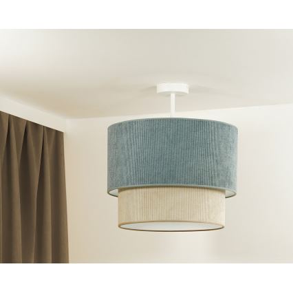 Duolla - Lestenec CORDUROY 1xE27/15W/230V pr. 40 cm modra/bež