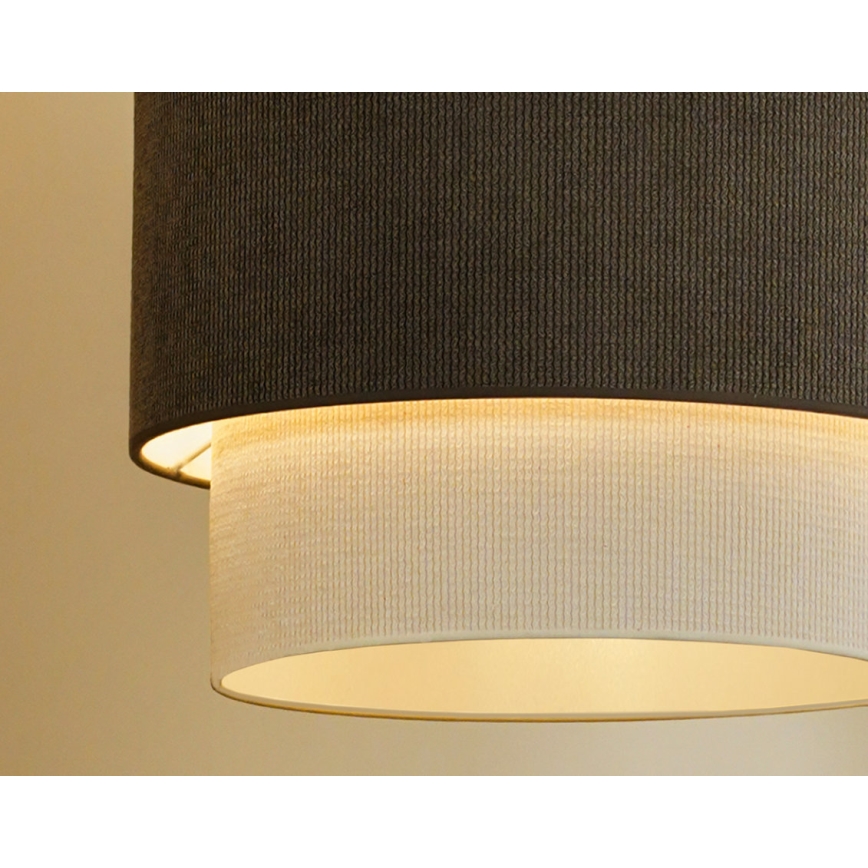 Duolla - Lestenec CORDUROY 1xE27/15W/230V pr. 40 cm rjava/krem barva