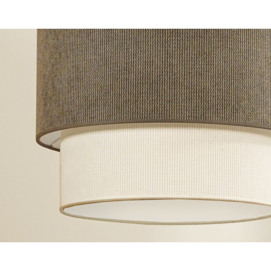 Duolla - Lestenec CORDUROY 1xE27/15W/230V pr. 40 cm rjava/krem barva