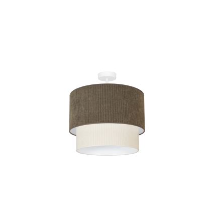 Duolla - Lestenec CORDUROY 1xE27/15W/230V pr. 40 cm rjava/krem barva