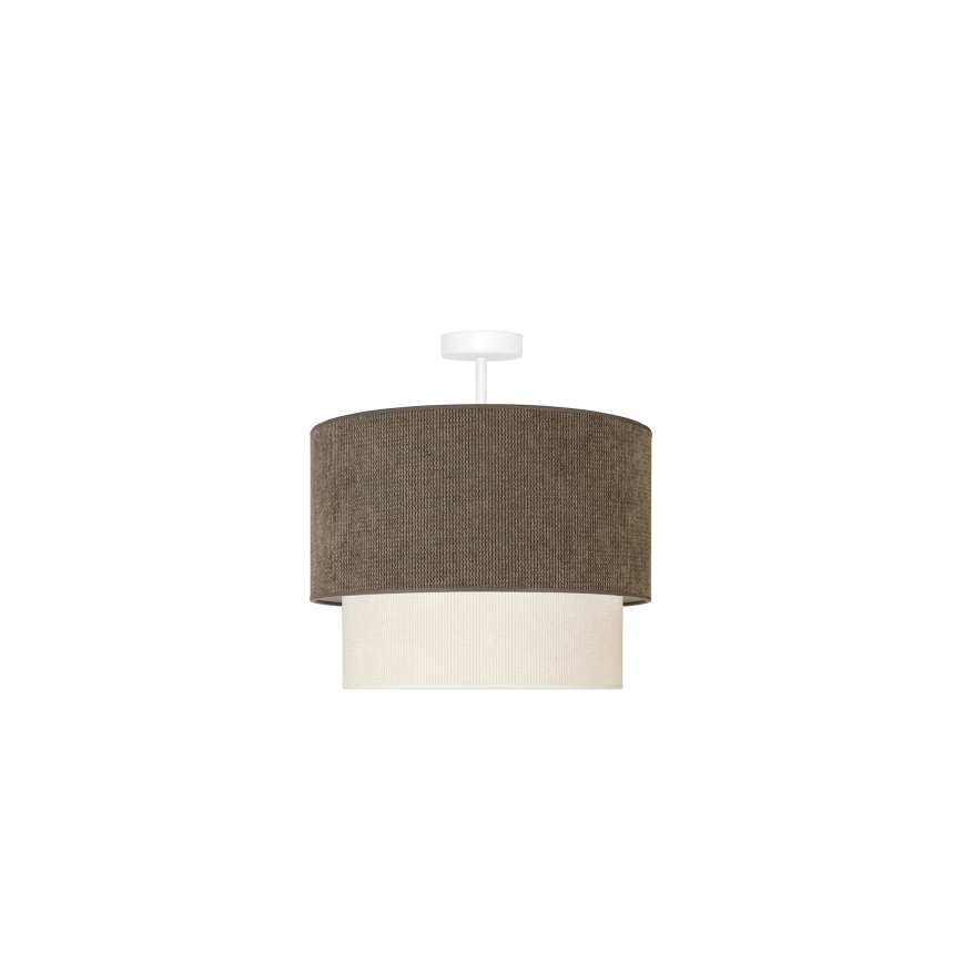Duolla - Lestenec CORDUROY 1xE27/15W/230V pr. 40 cm rjava/krem barva