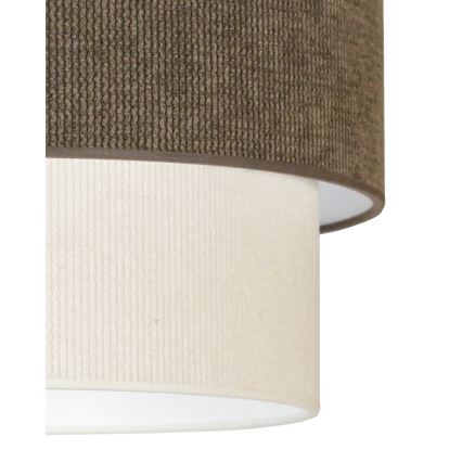 Duolla - Lestenec CORDUROY 1xE27/15W/230V pr. 40 cm rjava/krem barva