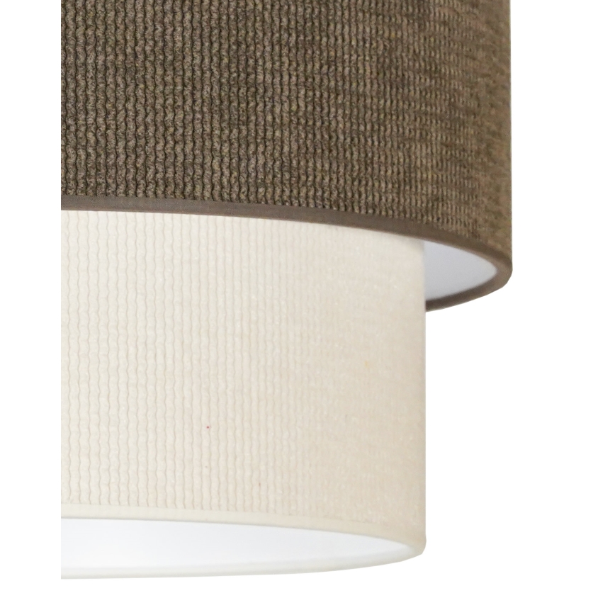 Duolla - Lestenec CORDUROY 1xE27/15W/230V pr. 40 cm rjava/krem barva