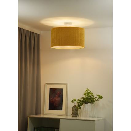 Duolla - Lestenec CORDUROY 1xE27/15W/230V pr. 40 cm rumena