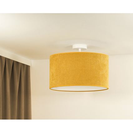 Duolla - Lestenec CORDUROY 1xE27/15W/230V pr. 40 cm rumena