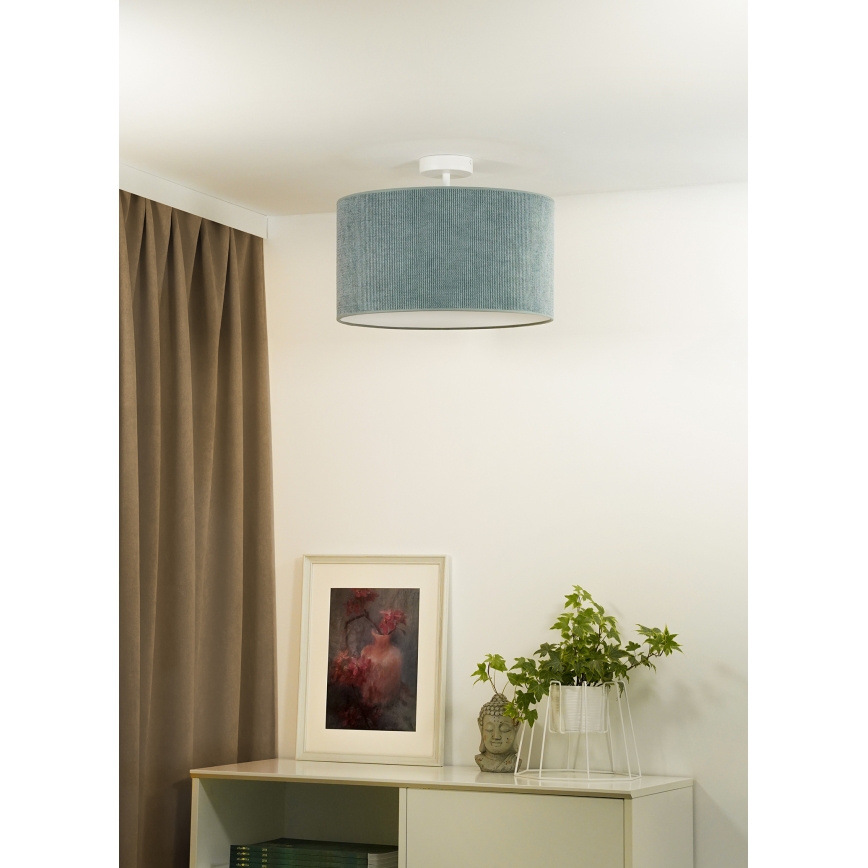 Duolla - Lestenec CORDUROY 1xE27/15W/230V pr. 40 cm svetlo modra