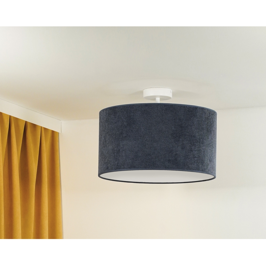 Duolla - Lestenec CORDUROY 1xE27/15W/230V pr. 40 cm temno modra
