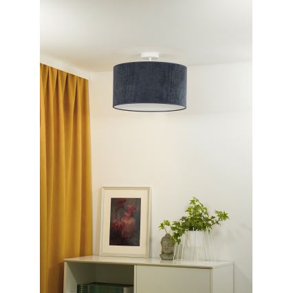 Duolla - Lestenec CORDUROY 1xE27/15W/230V pr. 40 cm temno modra