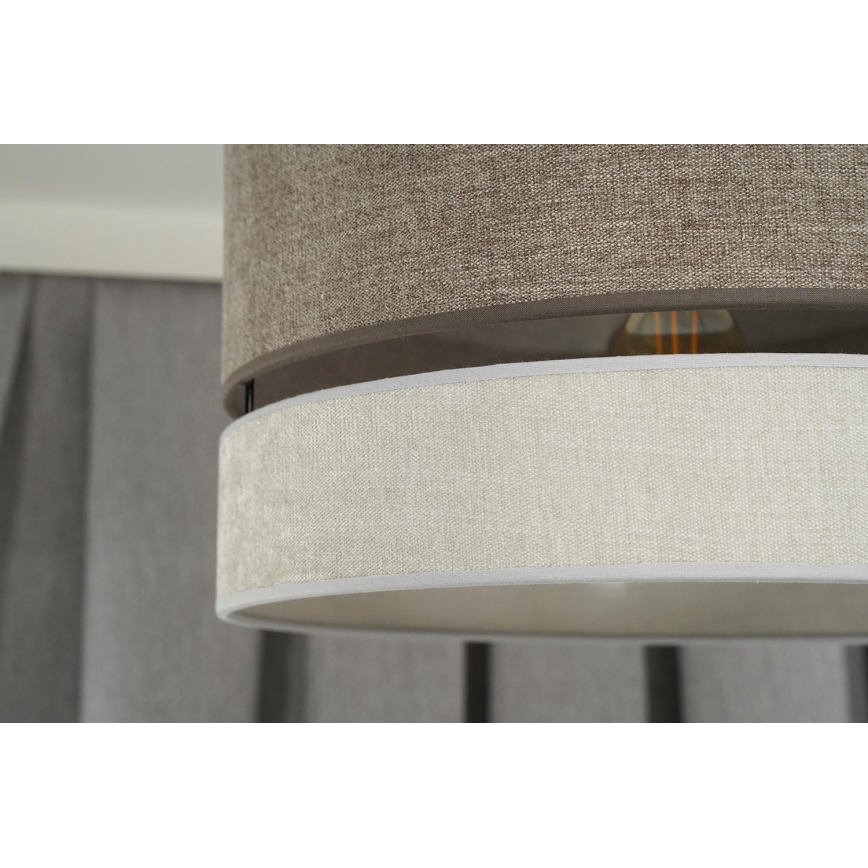 Duolla - Lestenec DOUBLE 1xE27/15W/230V pr. 40 cm rjava/siva