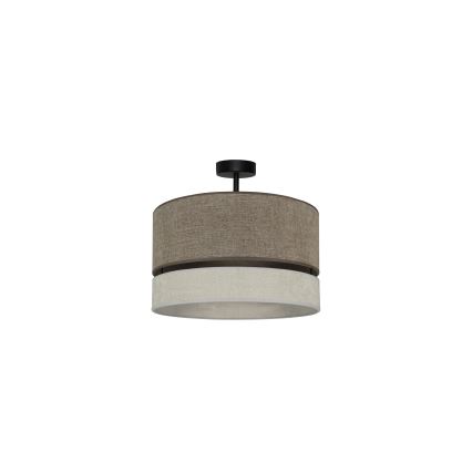 Duolla - Lestenec DOUBLE 1xE27/15W/230V pr. 40 cm rjava/siva