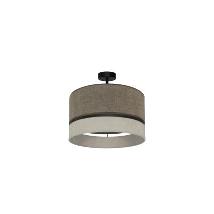 Duolla - Lestenec DOUBLE 1xE27/15W/230V pr. 40 cm rjava/siva