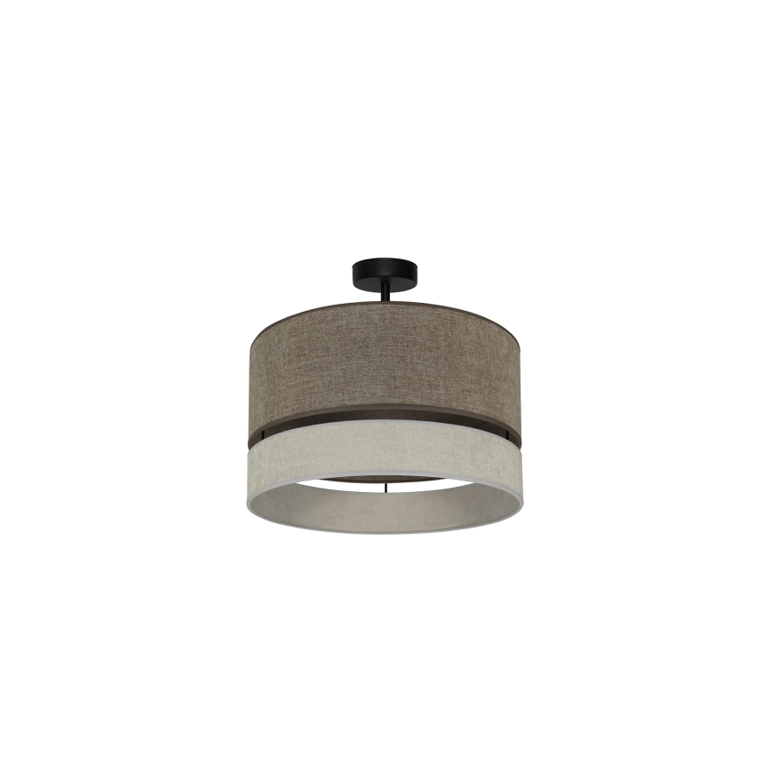 Duolla - Lestenec DOUBLE 1xE27/15W/230V pr. 40 cm rjava/siva