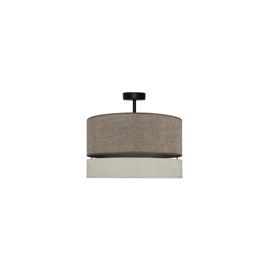 Duolla - Lestenec DOUBLE 1xE27/15W/230V pr. 40 cm rjava/siva