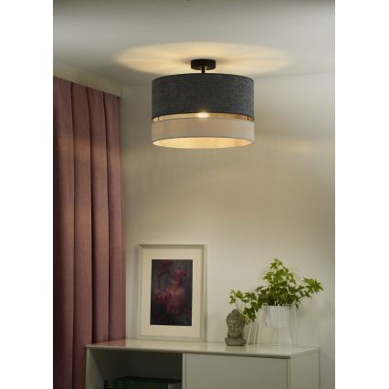 Duolla - Lestenec DOUBLE 1xE27/15W/230V pr. 40 cm siva
