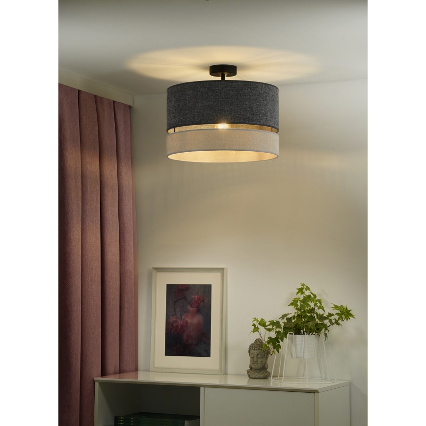 Duolla - Lestenec DOUBLE 1xE27/15W/230V pr. 40 cm siva