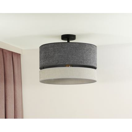 Duolla - Lestenec DOUBLE 1xE27/15W/230V pr. 40 cm siva