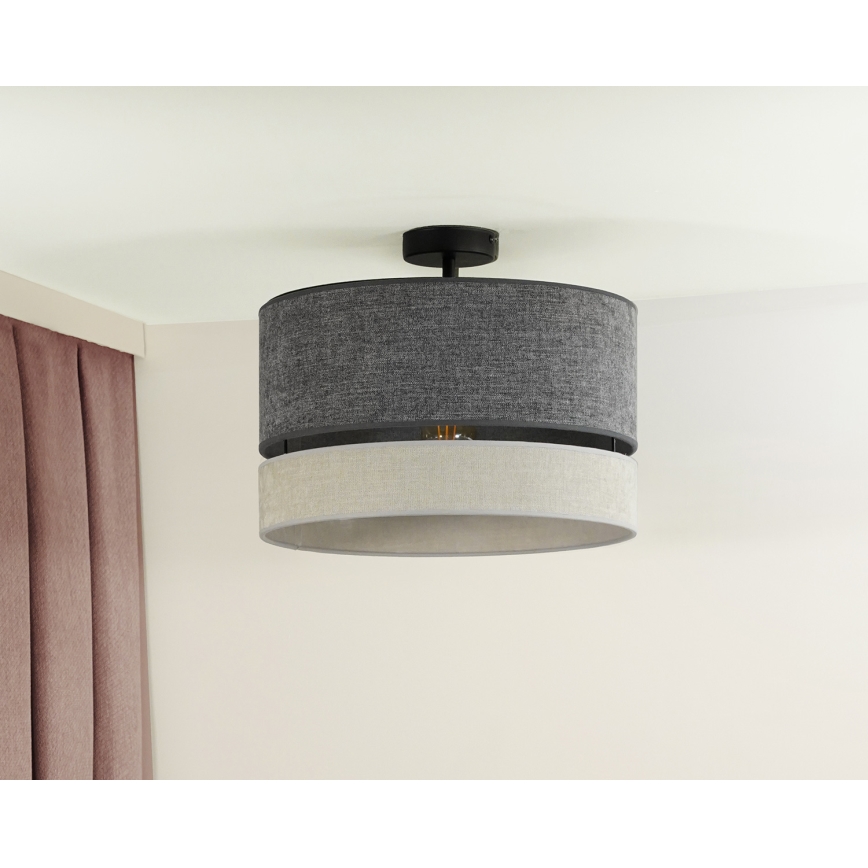 Duolla - Lestenec DOUBLE 1xE27/15W/230V pr. 40 cm siva