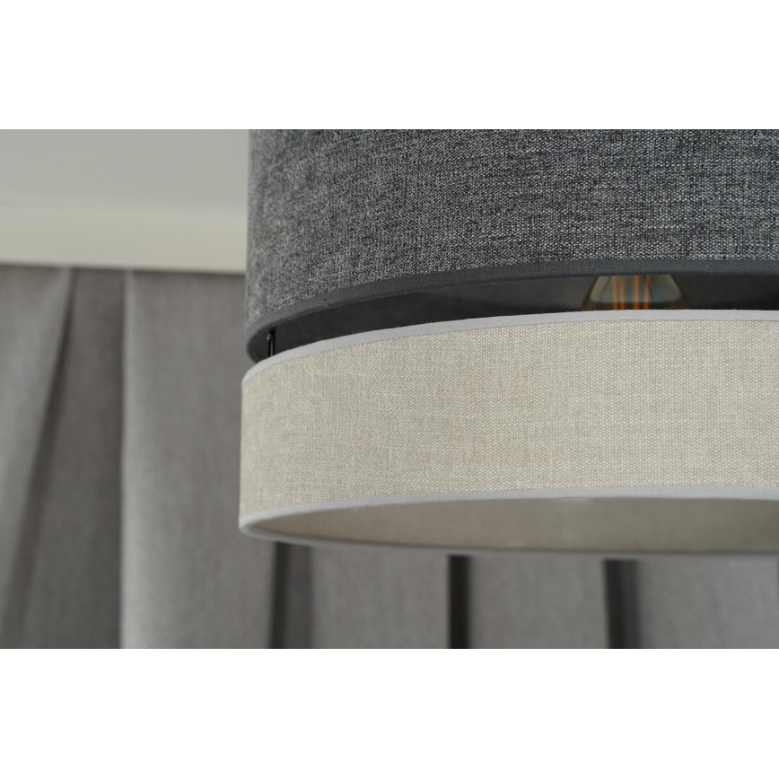 Duolla - Lestenec DOUBLE 1xE27/15W/230V pr. 40 cm siva