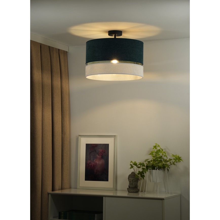 Duolla - Lestenec DOUBLE 1xE27/15W/230V pr. 40 cm zelena/siva