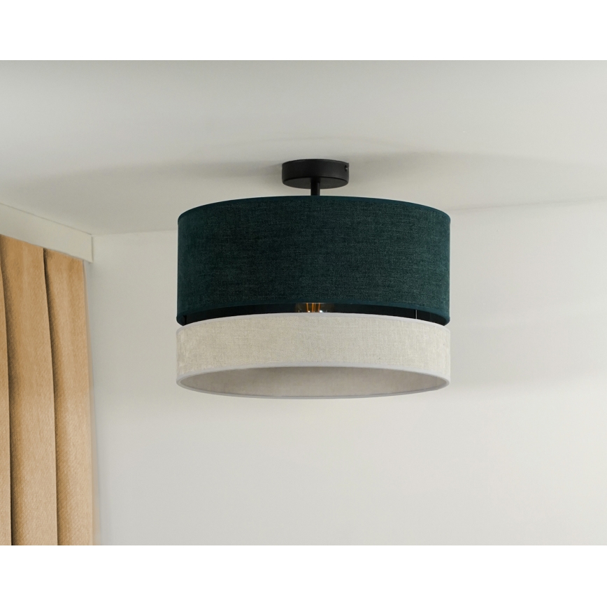 Duolla - Lestenec DOUBLE 1xE27/15W/230V pr. 40 cm zelena/siva