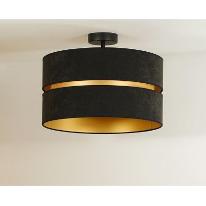 Duolla - Lestenec DUO 1xE27/15W/230V pr. 40 cm črna/zlata