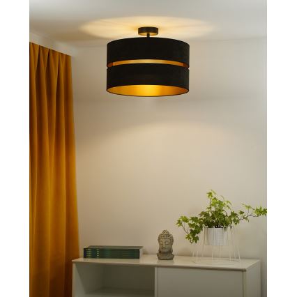 Duolla - Lestenec DUO 1xE27/15W/230V pr. 40 cm črna/zlata