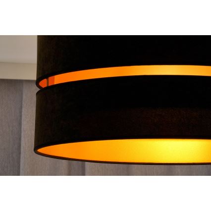 Duolla - Lestenec DUO 1xE27/15W/230V pr. 40 cm črna/zlata