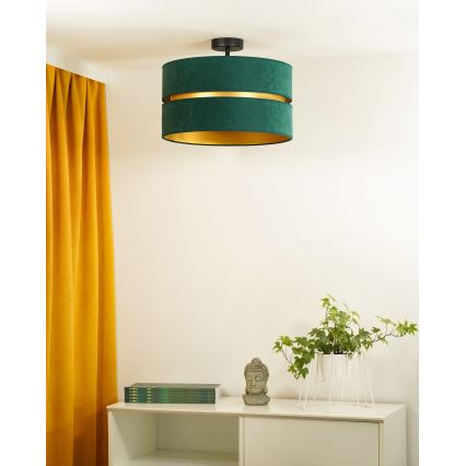 Duolla - Lestenec DUO 1xE27/15W/230V pr. 40 cm zelena/zlata