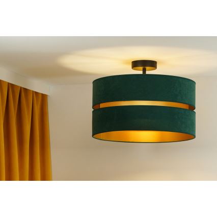 Duolla - Lestenec DUO 1xE27/15W/230V pr. 40 cm zelena/zlata