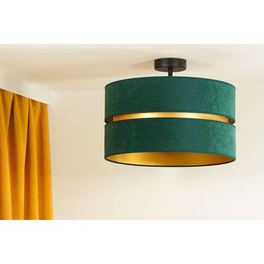 Duolla - Lestenec DUO 1xE27/15W/230V pr. 40 cm zelena/zlata
