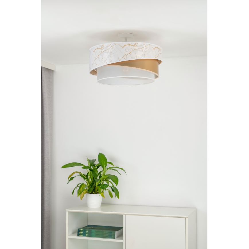 Duolla - Lestenec KOBO 1xE27/15W/230V pr. 45 cm bela/zlata