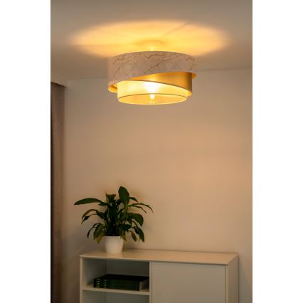 Duolla - Lestenec KOBO 1xE27/15W/230V pr. 45 cm bela/zlata