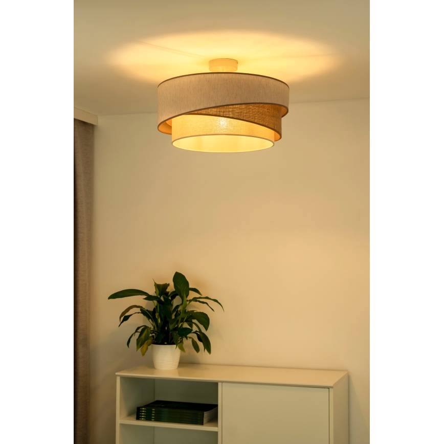 Duolla - Lestenec KOBO 1xE27/15W/230V pr. 45 cm bež/rjava/bela